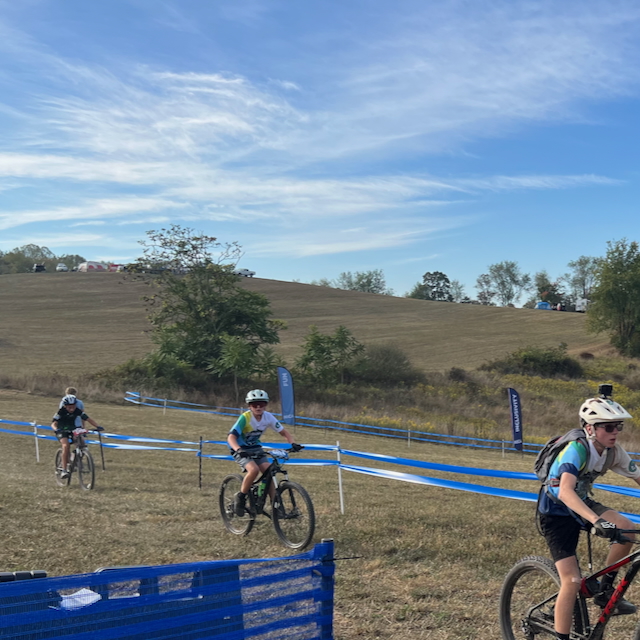 North Coast Gnarwhals team members competing in Ohio NICA mountain bike race